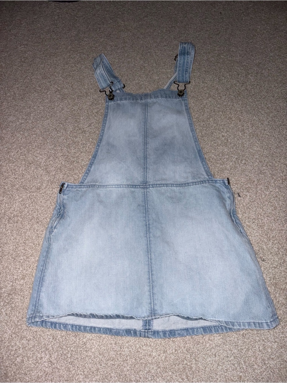Light Blue Denim Overall Dress